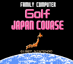 Family Computer Golf - Japan Course Title Screen